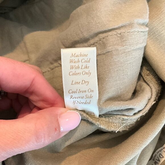 Christy Dawn Judene Pants Stone Size 2 Pleated Tan Olive - Picture 10 of 10